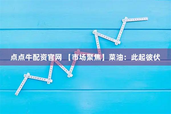点点牛配资官网 【市场聚焦】菜油：此起彼伏